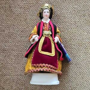 Evelt Vintage Hellenic Handcrafted Collectible Porcelain Doll from Greece - NWT